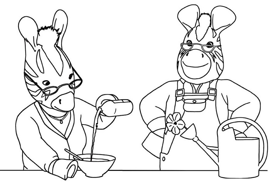 coloriage les grands parents de zou